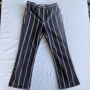 Madewell Cali Demi‑Boot Capri Jeans in Elsie Stripe – Size 28